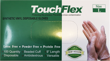 Load image into Gallery viewer, High-Performance Disposable Vinyl Latex-Free TouchFlex™ Gloves 100-Count Box