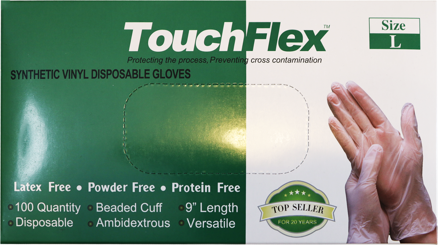glovex ultra vinyl handschuhe High-Performance Disposable Vinyl Latex-Free TouchFlex™ Gloves 100-Cou – DefenderGear USA